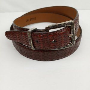 Vintage Brighton Brown Leather Belt Size 38